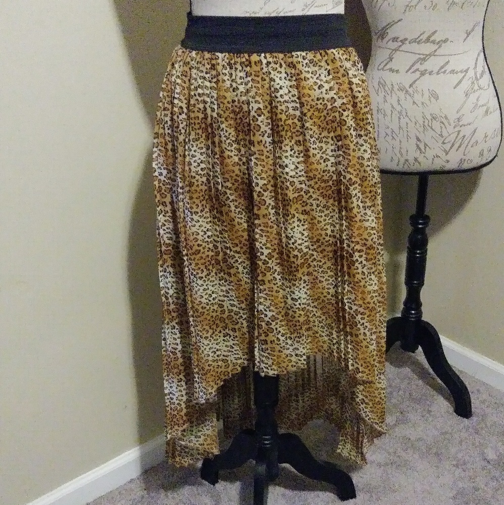 🐯Perfect Pleated High Low skirt