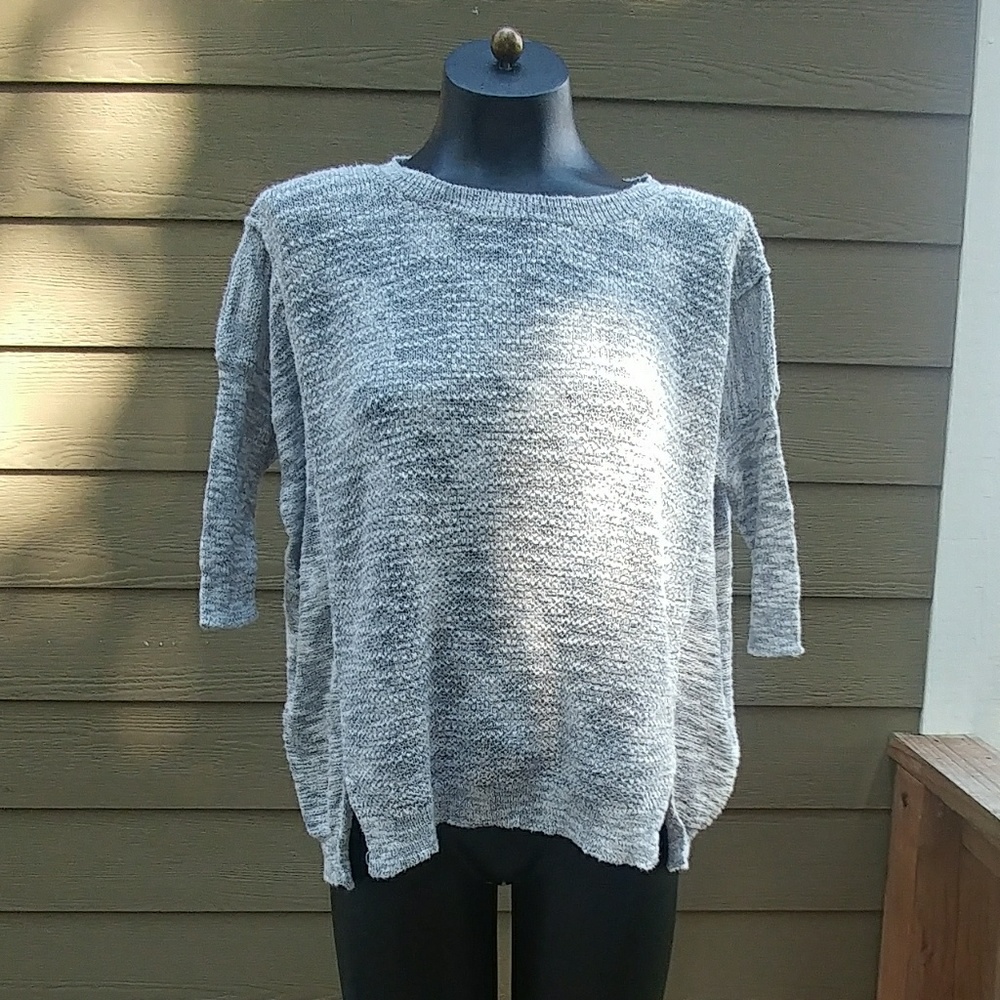 Sun and shadow xs grey oversize  drop sweater