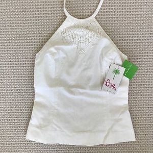 NWT Lilly Pulitzer embroidered halter top