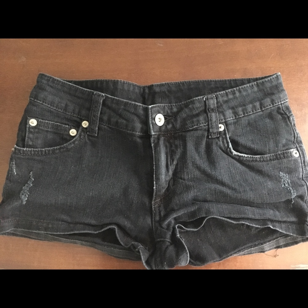 Black Jean Shorts