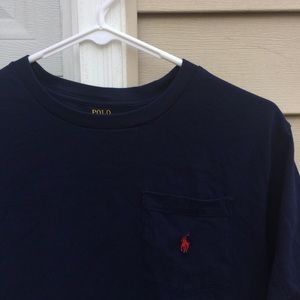 Polo by Ralph Lauren navy blue short sleeved shirt