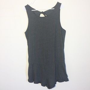 Victoria's Secret Dark Gray Romper with Tie-back