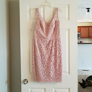 Davids bridal bridesmaid dress, cameo. Size 6