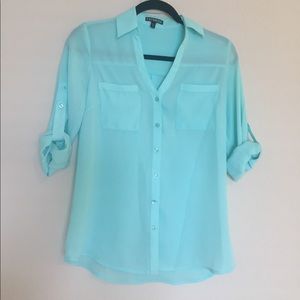 Turquoise Express Flowy Top