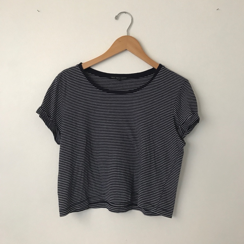 truly madly deeply striped boxy tee