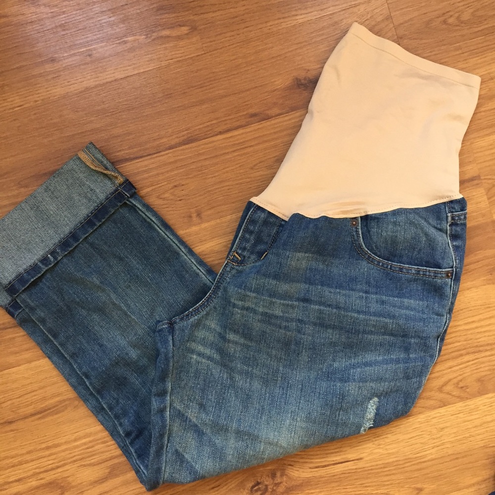 Cuffed Capri Maternity Jeans