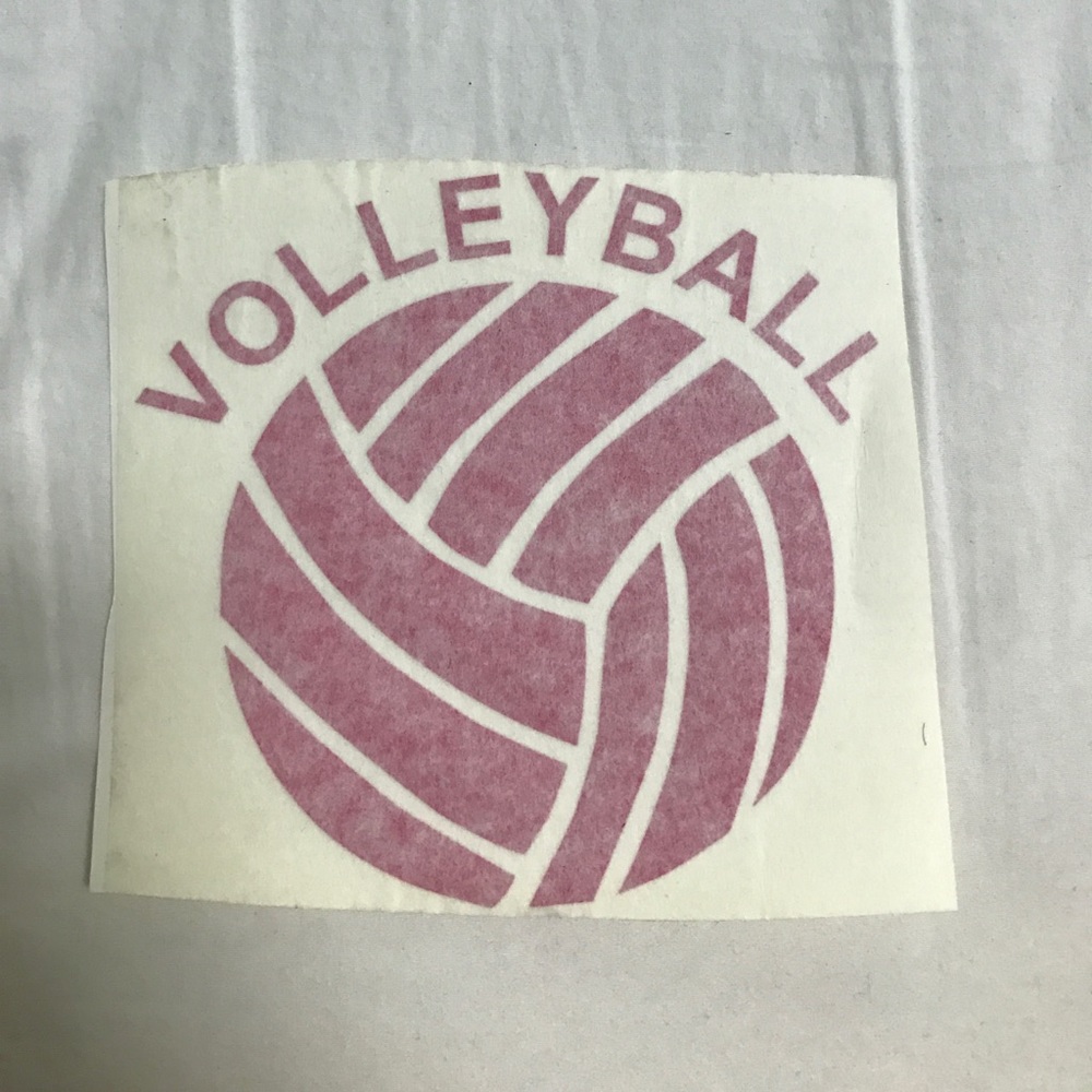 Light Pink Volleyball Decal