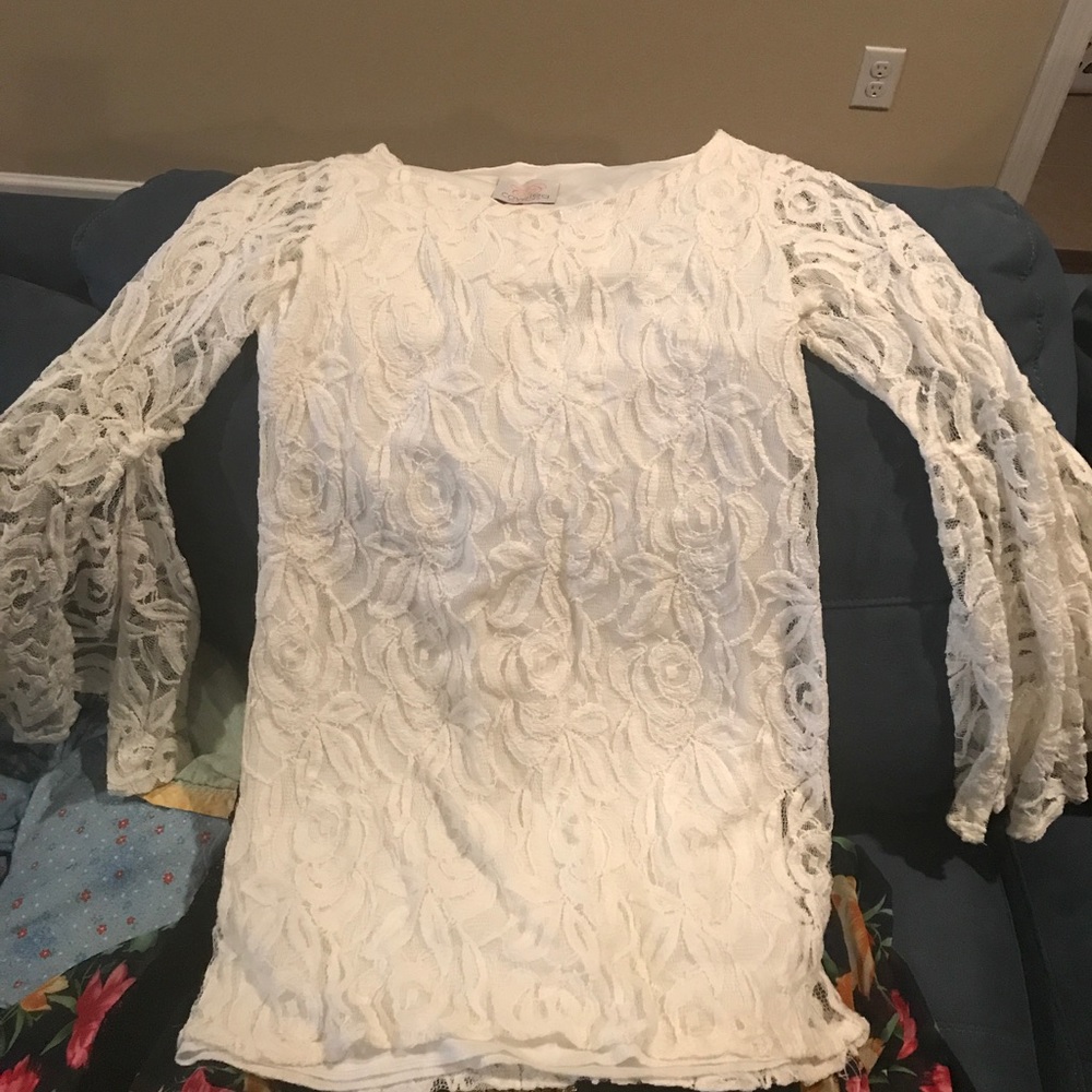Coveted Clothing- Long sleeve lace dress