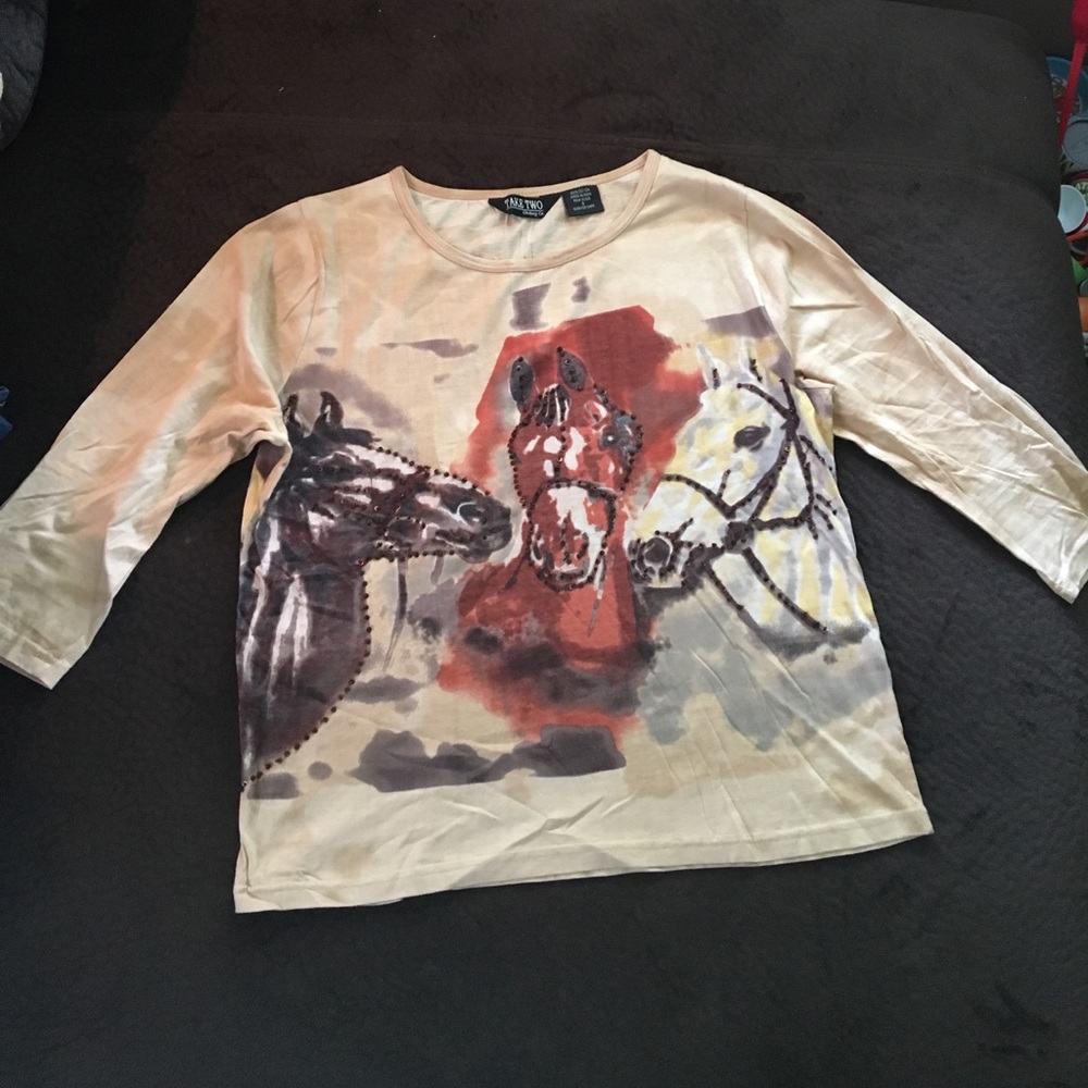 Horse 3/4 sleeve Top