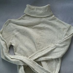 Mock Neck Ivory Long Sleeve