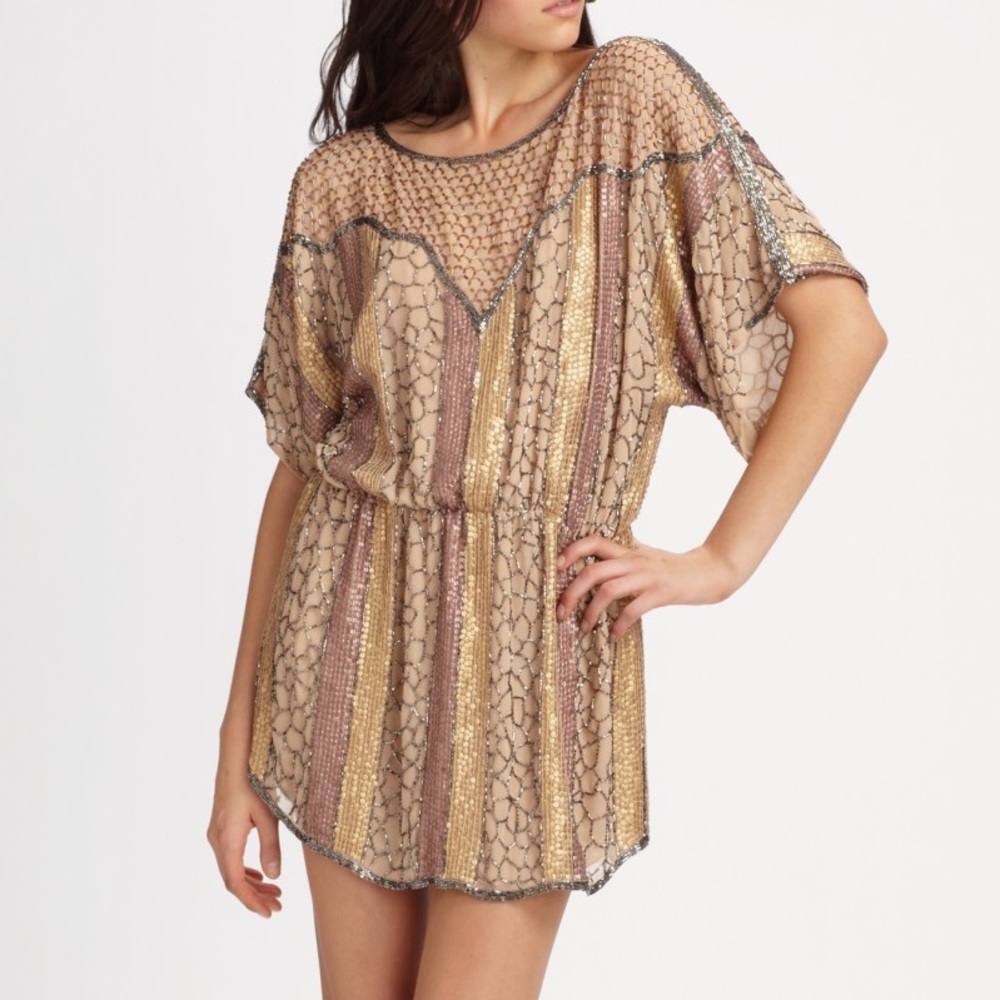 Gold Beaded Parker dress