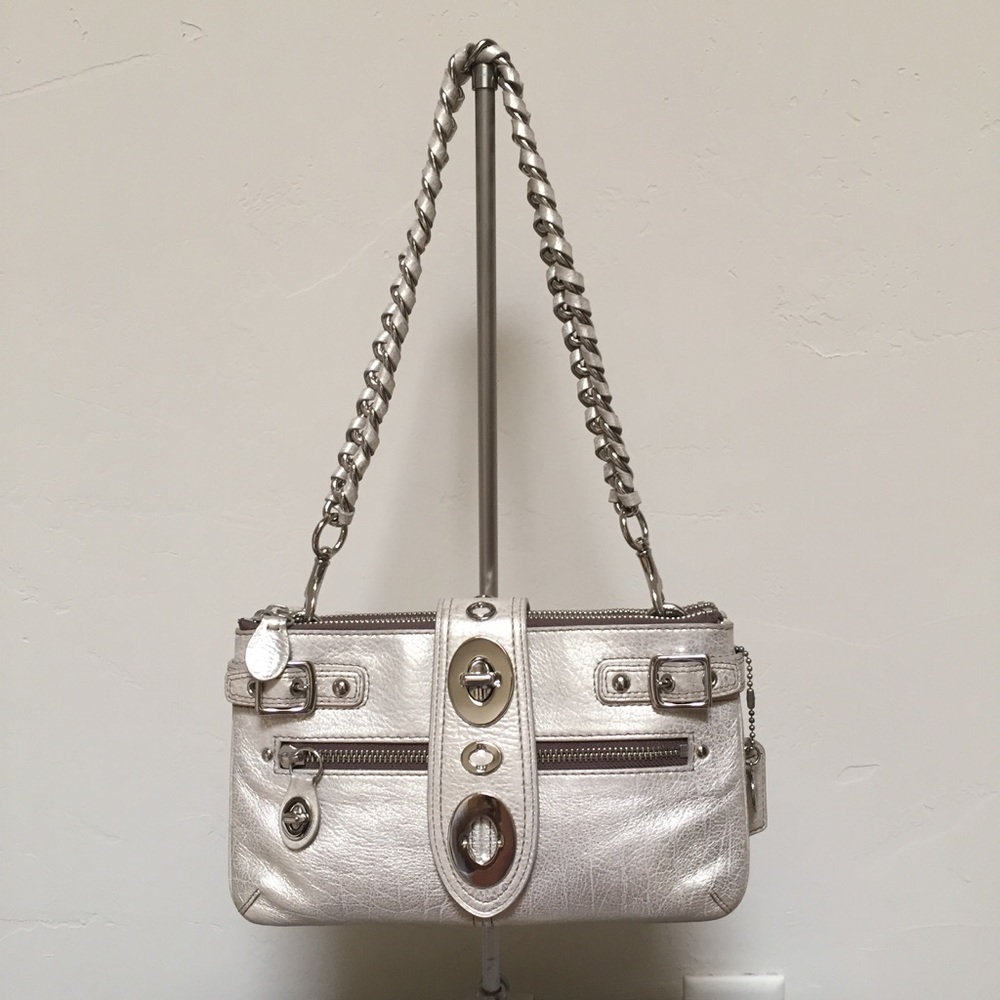COACH Limited Ed Platinum Legacy Handbag Leather!