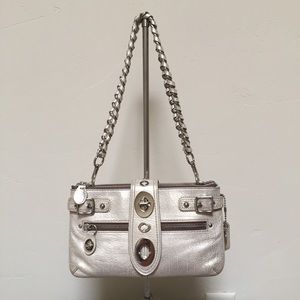 COACH Limited Ed Platinum Legacy Handbag Leather!