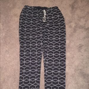 American Apparel Black Pattern Joggers! NWOT