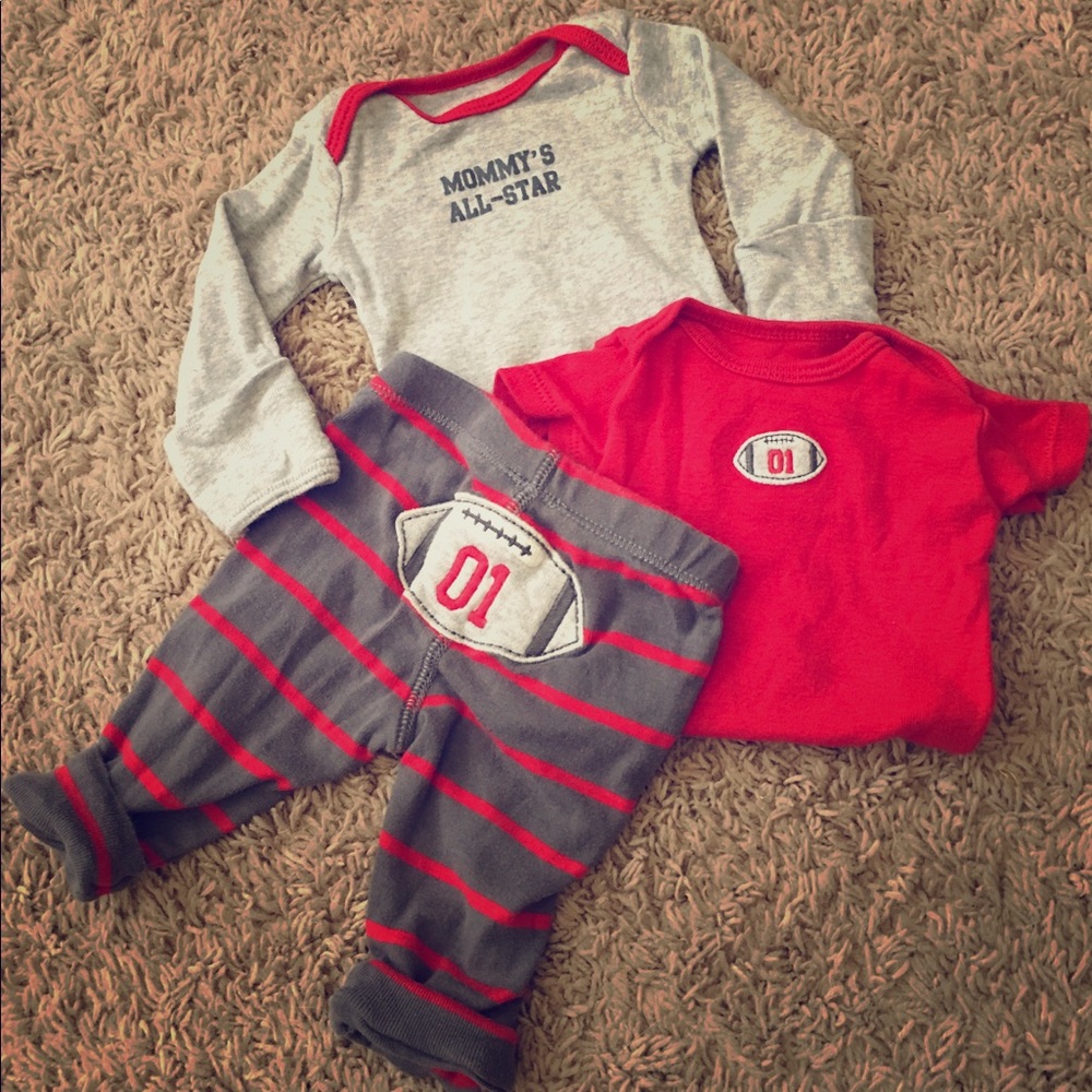 Carter's Baby Boy Football Fan NB 3pc Set