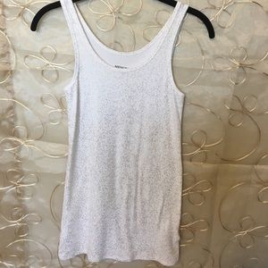Target (Merona) - white tank, gold sparkle - M