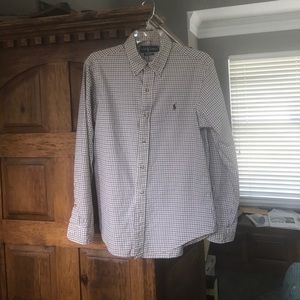 Medium custom fit casual button down polo!!