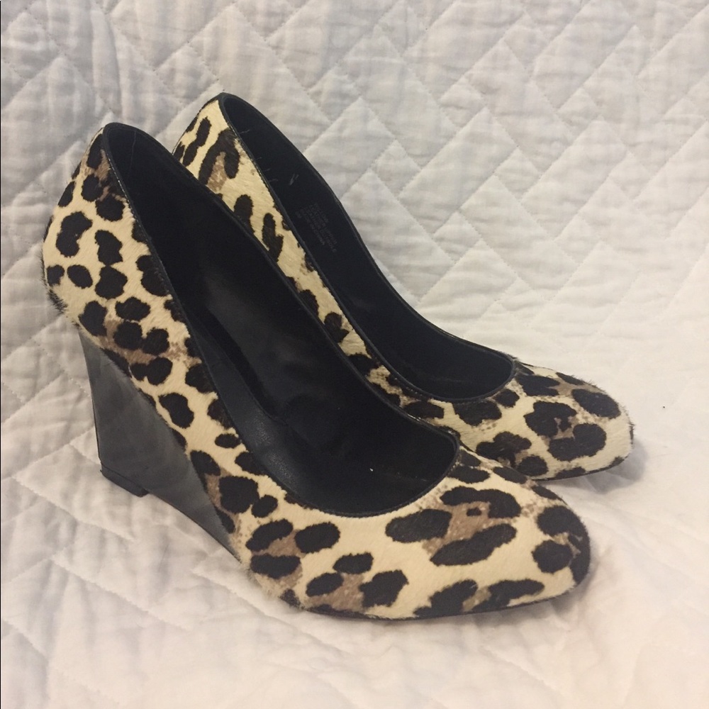 Leopard Wedge Heels
