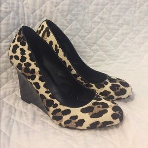 Leopard Wedge Heels