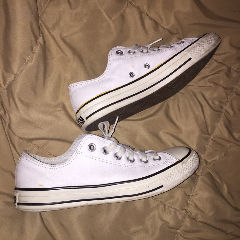 White Leather Converse