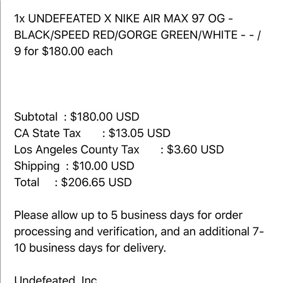 Undefeated x Nike size 9 black shoot an offer - Picture 2 of 2