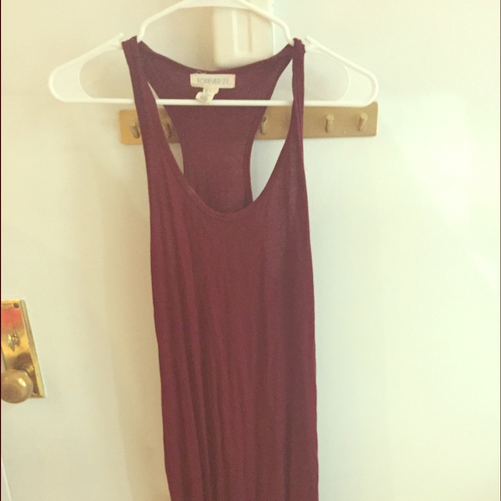 Forever 21 dark red maxi dress