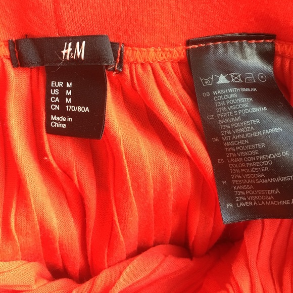 Orange acrodian pleated skirt - Picture 4 of 5