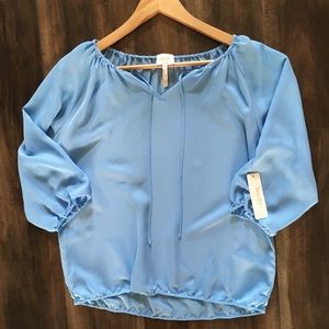 NWT Laundry by Shelli Segal Light Blue Blouse