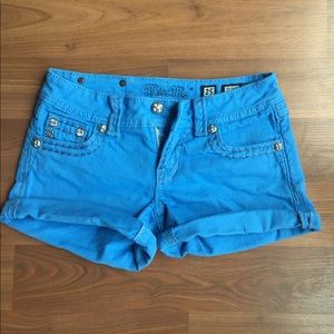 Blue Miss Me Shorts