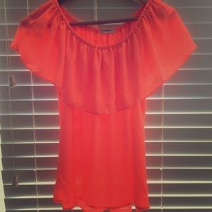 Tangerine Adrienne Top