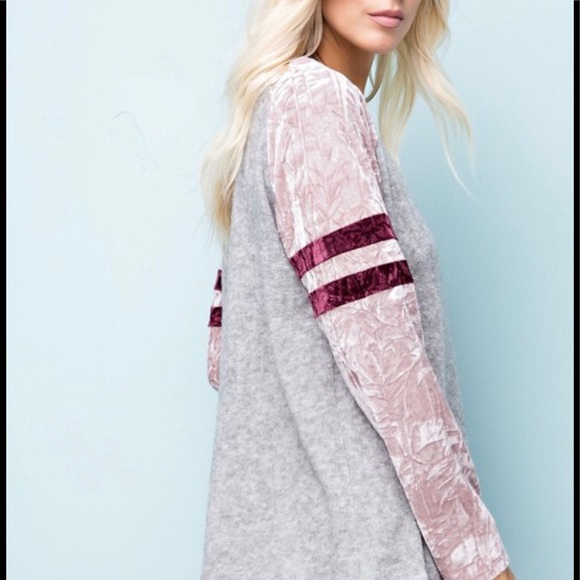 KNIT & VELVET SPORT TOP. 1 left - Picture 6 of 8