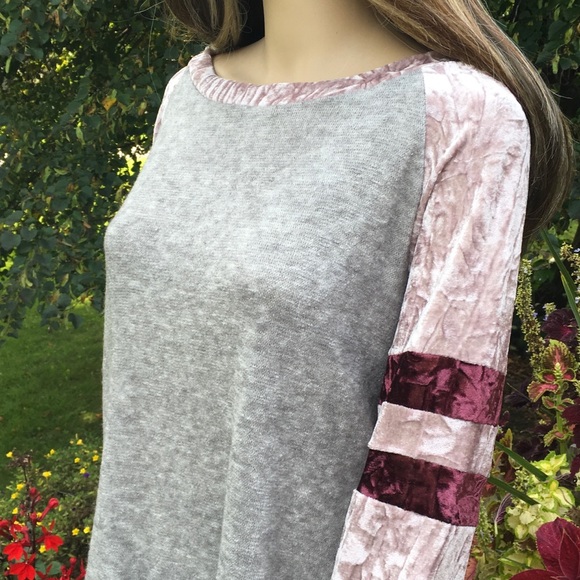 KNIT & VELVET SPORT TOP. 1 left - Picture 4 of 8