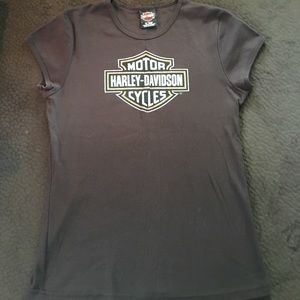 Harley Davidson brown Tshirt