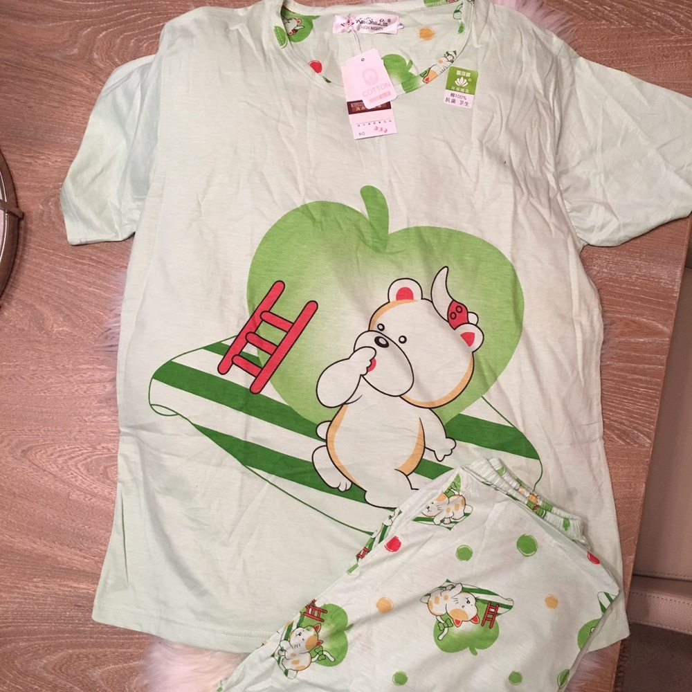 Cotton cute bear pajama set