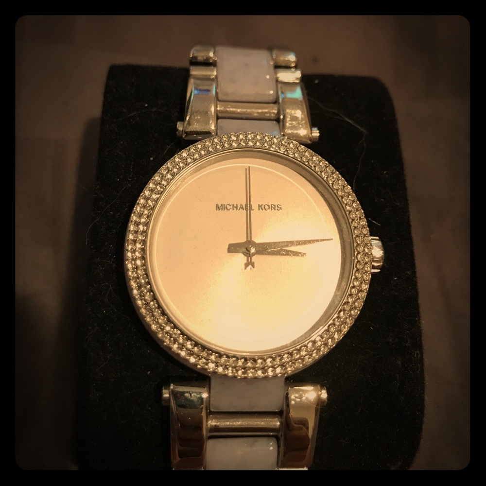 Purple/silver Michael kors women's watch