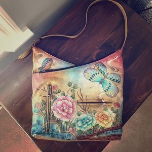 Anuschka Butterfly Shoulder Bag