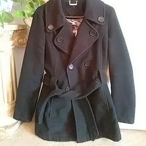 Black Wool JOUJOU Peacoat