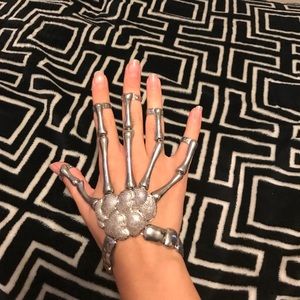 Silver Skeleton Hand
