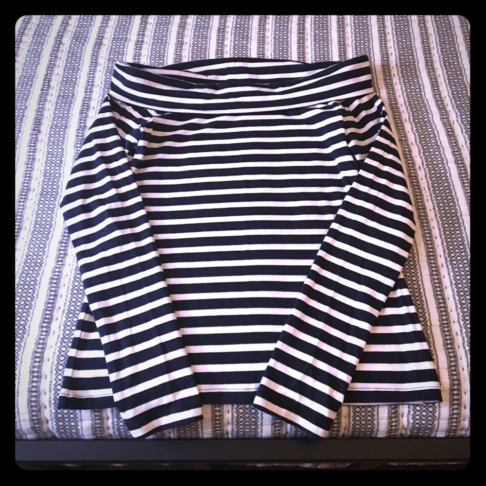 Hello Sailor, boat neck navy stripe long sleeve
