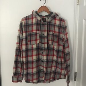 Hooded flannel perfect for cooler weather