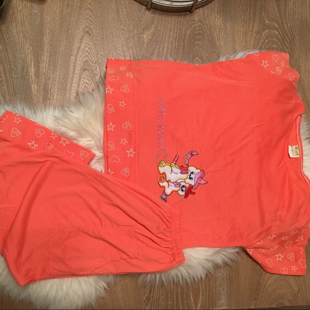 Cotton bear-witch pajama set
