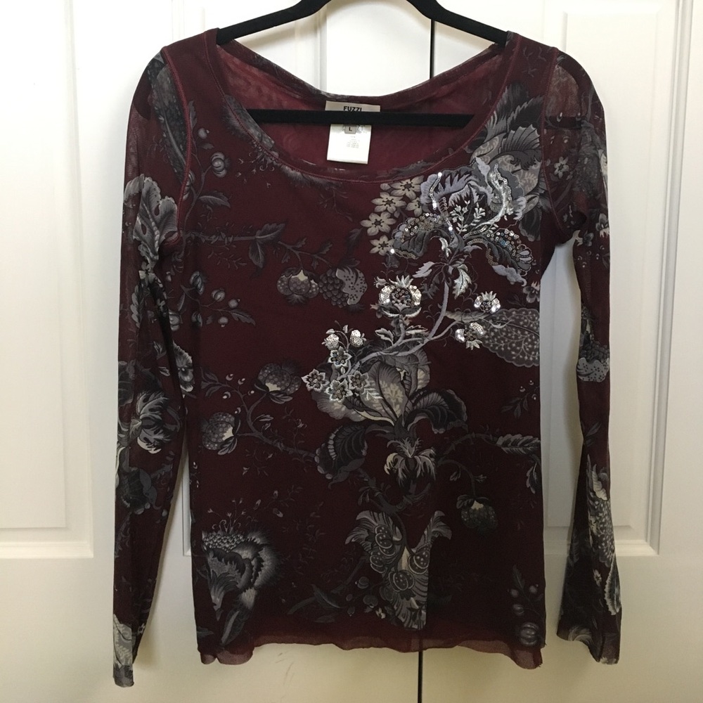 Maroon Fuzzi top