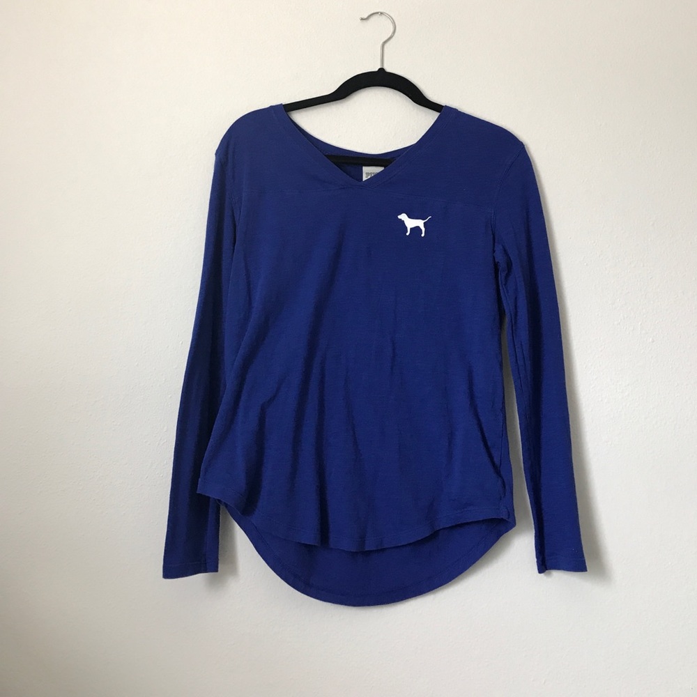 PINK long sleeve blue shirt
