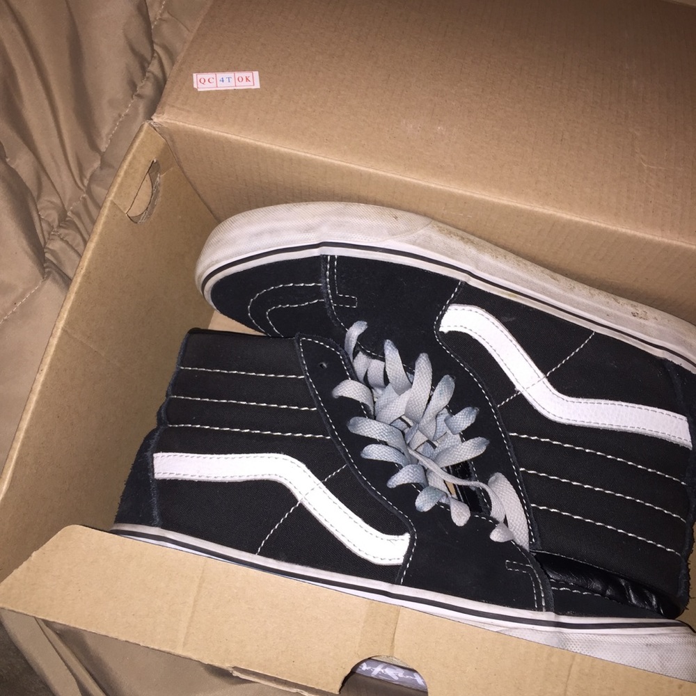 Black & White SK-8 High Top Vans