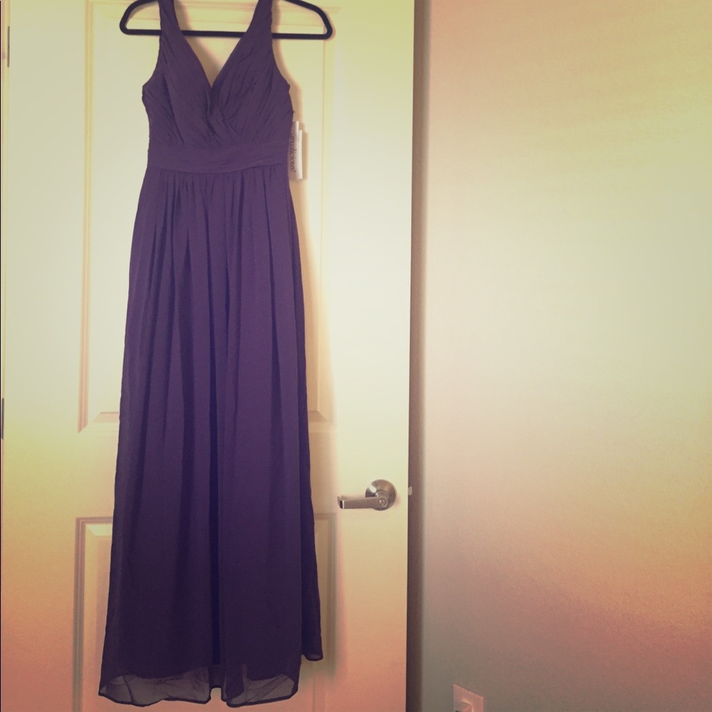 W too Plum Bridesmaids Dress
