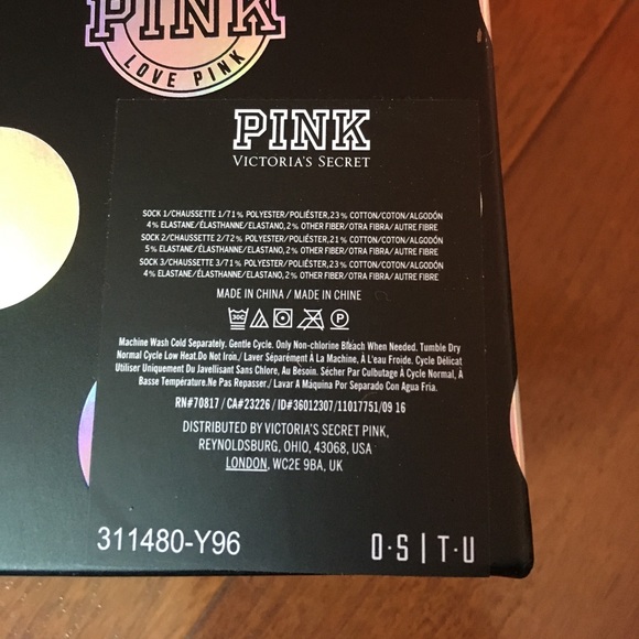 New Victoria's Secret Pink 3 Pack Long Socks - Picture 2 of 6