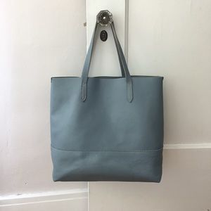 J. CREW Blue Leather Tote