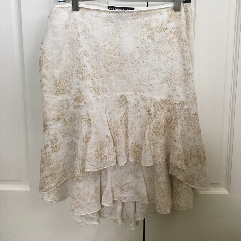 White and gold Ralph Lauren skirt