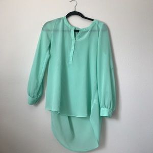 Candies long sleeve high-low shirt