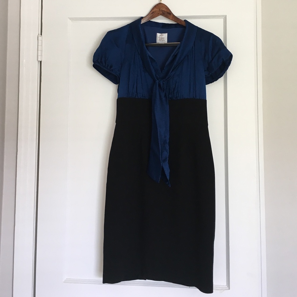 Beautiful black and royal blue dress!